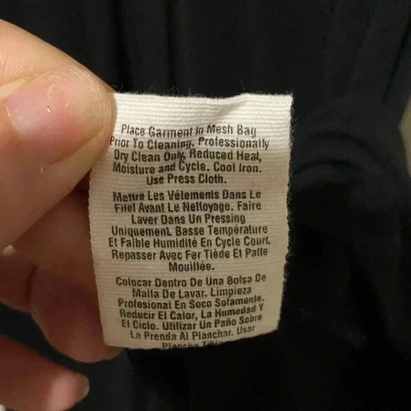 DKNY Longline V-neck Button-Down Cardigan size 4 ptp black - Picture 9 of 14